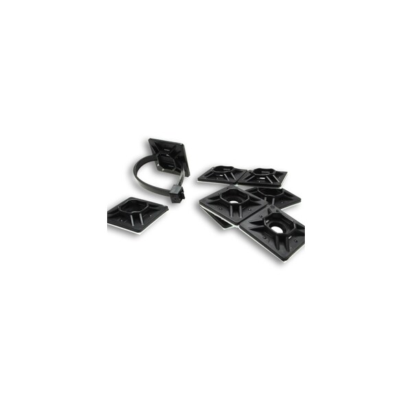 Advance Cable Ties 3/4Mount.base w/rubber black 100/bg, PK100 AL-MP-750-0-C - main